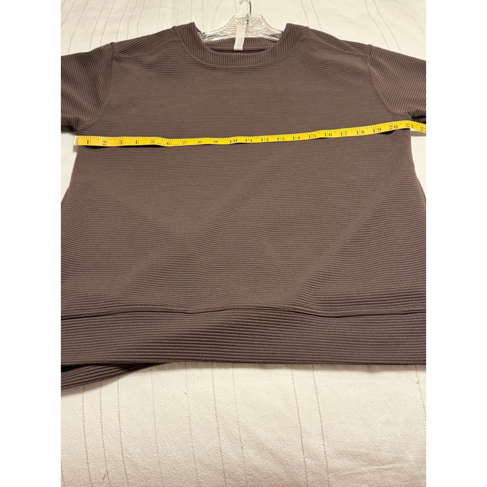 Zella Ribbed Ottoman Pullover Tunic Sweatshirt Women's Small Charcoal Gray - Picture 4 of 6